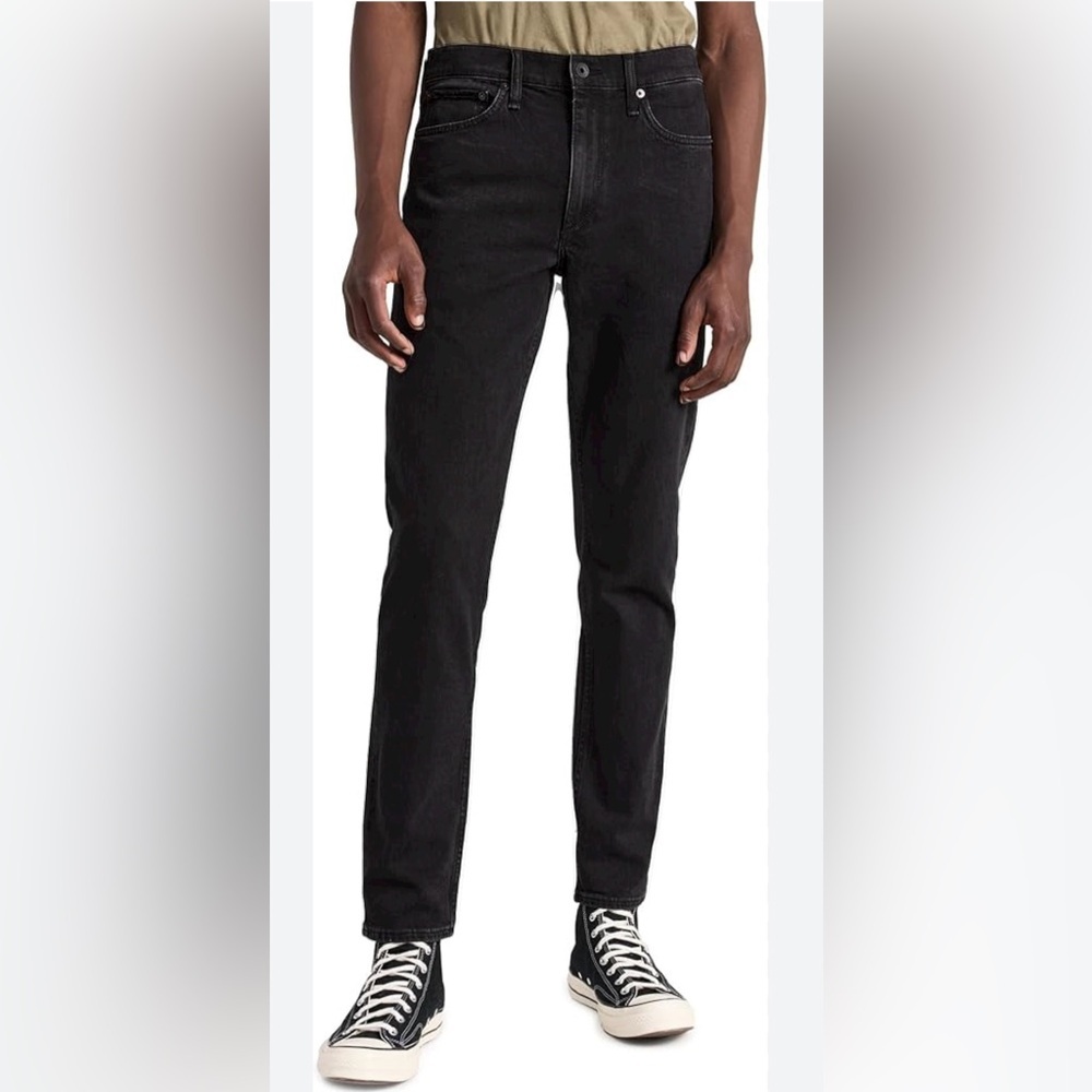 MENS RAG AND BONE STANDARD SLIM FIT 2 DENIM-SIZE 31WAIST/ 33INSEAM/ BLACK - Picture 3 of 5